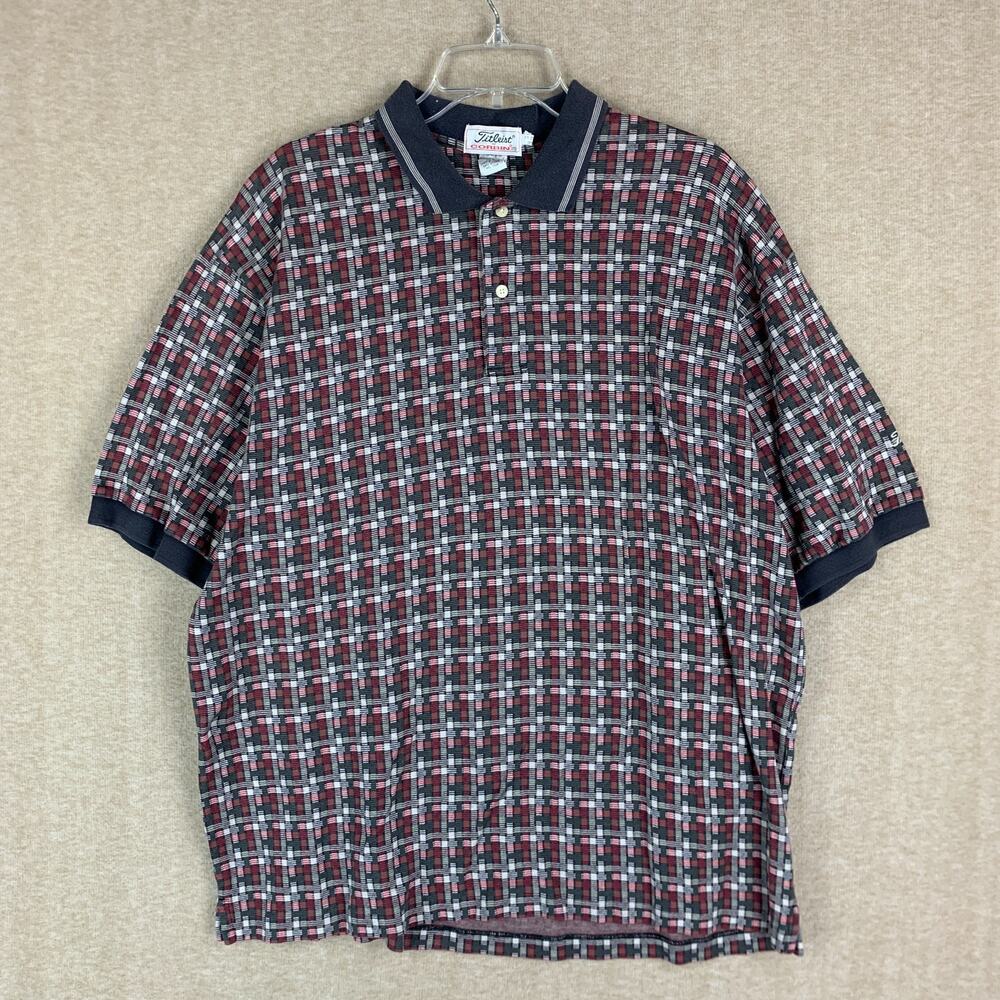 Vintage Titleist by Corbin Golf Polo Shirt XL Mens Short Sleeve Knit 90s Perform